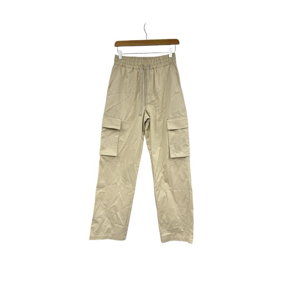 Frame Jeans Men's Wide-Leg‎ Drawstring Cargo Pants Khaki Tan Men’s Small
